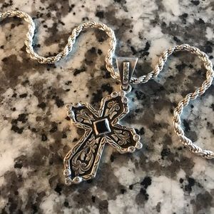 Hyo Silver Cross Pendant Necklace